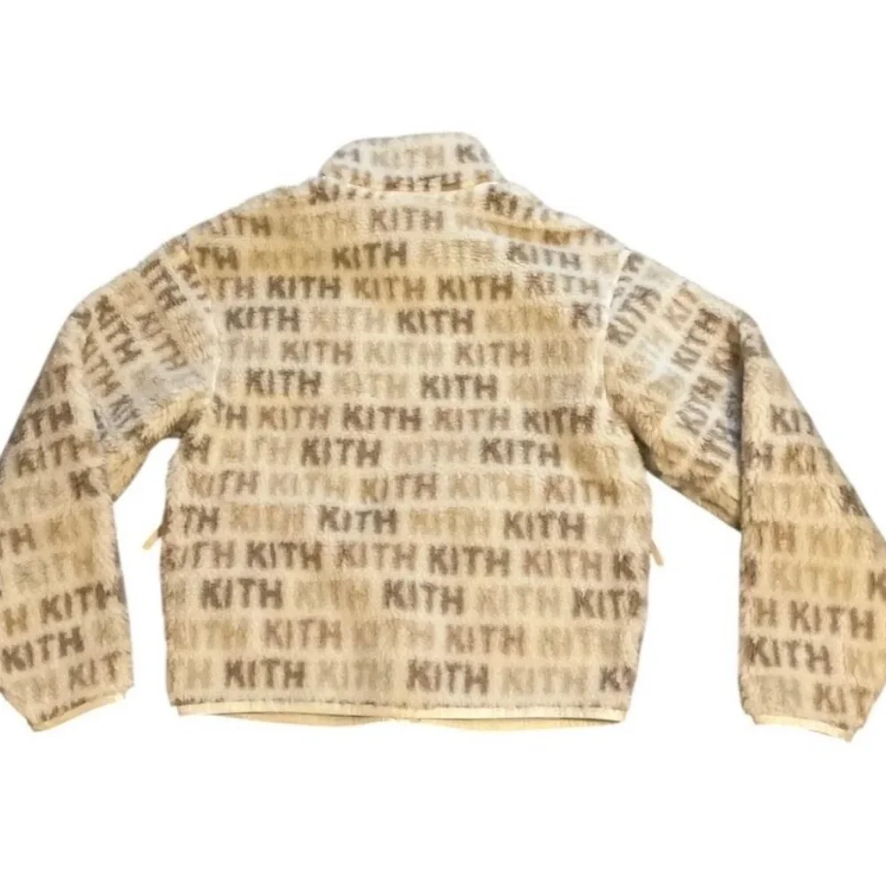 Kith Cream and Tan Logo Fleece Jacket - Picture 3 of 4